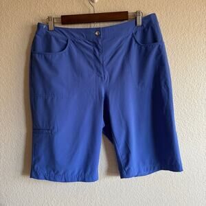 Weekends by Chico’s Bermuda Shorts Blue Size 1 or M/8 Tee Golf Athletic Stretchy